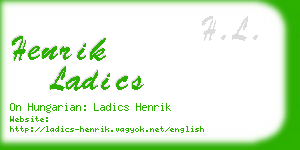 henrik ladics business card